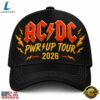 ACDC Power Up Tour 2026 Red Lightning Graphic Black Classic Cap, Music Lover Baseball Cap Acdc Power UP Tour 2026 Red Lightning Graphic Black Classic Cap