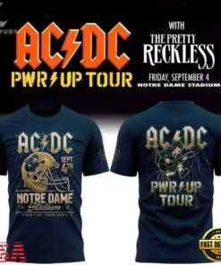 ACDC PWR UP Tour Notre Dame 2026 T Shirt, Trending Music 3D Tee Acdc Pwr UP Tour Notre Dame 2026 T Shirt