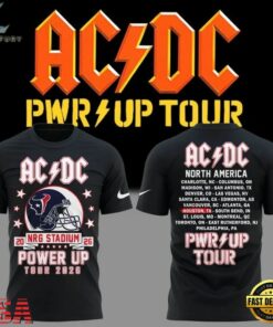 ACDC x Houston Texans Power Up Tour 2026 T Shirt, Trending Music 3D Tee Acdc X Houston Texans Power UP Tour 2026 T Shirt