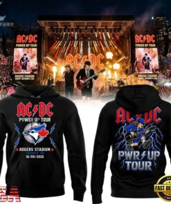 ACDC x Toronto Blue Jays Power Up Tour 2026 Rogers Stadium Toronto Hoodie, Trending Music 3D Tee Acdc X Toronto Blue Jays Power UP Tour 2026 Rogers Stadium Toronto Hoodie