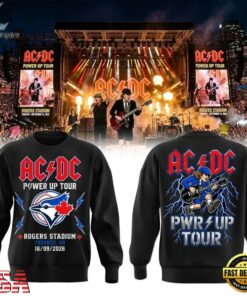 ACDC x Toronto Blue Jays Power Up Tour 2026 Rogers Stadium Toronto Sweatshirt, Trending Music 3D Tee Acdc X Toronto Blue Jays Power UP Tour 2026 Rogers Stadium Toronto Sweatshirt