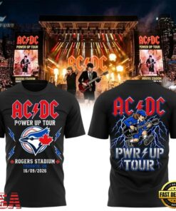ACDC x Toronto Blue Jays Power Up Tour 2026 Rogers Stadium Toronto T Shirt, Trending Music 3D Tee Acdc X Toronto Blue Jays Power UP Tour 2026 Rogers Stadium Toronto T Shirt