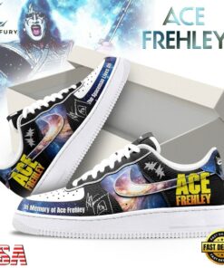 Ace Frehley The Spaceman Lives On Galaxy Graphic Air Force 1 Shoes Sneakers, Music Lover AF1 Shoes Ace Frehley The Spaceman Lives ON Galaxy Graphic Air Force 1 Shoes Sneakers