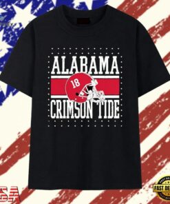 Alabama Crimson Tide 18 Helmet College Football T Shirt, Trendy 2D Print Shirt Alabama Crimson Tide 18 Helmet College Football T Shirt