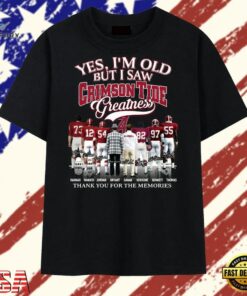 Alabama Crimson Tide Greatness Legends Signatures Vintage Football T Shirt, Trendy 2D Print Shirt Alabama Crimson Tide Greatness Legends Signatures Vintage Football T Shirt