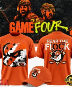 Anaheim Ducks 2026 Fear The Flock Playoff Game 4 T Shirt, Viral 3D Graphic Tee Anaheim Ducks 2026 Fear The Flock Playoff Game 4 T Shirt