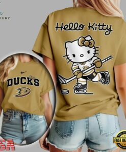 Anaheim Ducks NHL x Hello Kitty Unisex 3D Shirt, NHL Hockey 3D Shirt Anaheim Ducks Nhl X Hello Kitty Unisex 3D Shirt
