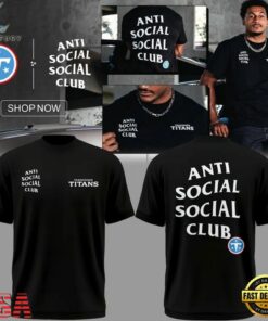 AntiSocialSocialClub x Tennessee Titans T Shirt, Trending Music 3D Tee Antisocialsocialclub X Tennessee Titans T Shirt