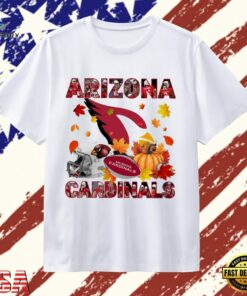 Arizona Cardinals Football Autumn Fall Pumpkin Graphic T Shirt, Trendy 2D Print Shirt Arizona Cardinals Football Autumn Fall Pumpkin Graphic T Shirt