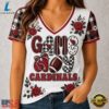 Arizona Cardinals NFL Football Flowers Team Pride V Neck T Shirt, NFL Team V Neck Tee Arizona Cardinals Nfl Football Flowers Team Pride V Neck T Shirt