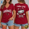 Arizona Cardinals NFL Hello Kitty Football V Neck T Shirt, NFL Team V Neck Tee Arizona Cardinals Nfl Hello Kitty Football V Neck T Shirt