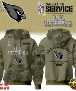 Arizona Cardinals NFL US Veterans Salute To Service 2026 Hoodie Shirt, Sports Fans 3D Shirt Arizona Cardinals Nfl US Veterans Salute TO Service 2026 Hoodie Shirt