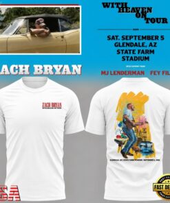 Arizona Cardinals x Zach Bryan WITH HEAVEN ON TOUR 2026 T Shirt, Viral 3D Graphic Tee Arizona Cardinals X Zach Bryan With Heaven ON Tour 2026 T Shirt