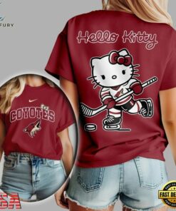 Arizona Coyotes NHL x Hello Kitty Unisex 3D Shirt, NHL Hockey 3D Shirt Arizona Coyotes Nhl X Hello Kitty Unisex 3D Shirt