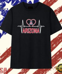 Arizona Wildcats Heartbeat Logo T Shirt, Trendy 2D Print Shirt Arizona Wildcats Heartbeat Logo T Shirt