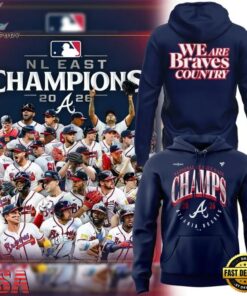 Atlanta Braves 2026 National League East Division Champions Hoodie, Viral 3D Graphic Tee Atlanta Braves 2026 National League East Division Champions Hoodie