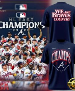 Atlanta Braves 2026 National League East Division Champions T Shirt, Viral 3D Graphic Tee Atlanta Braves 2026 National League East Division Champions T Shirt