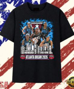 Atlanta Dream 2026 WNBA Basketball Roster Graphic T Shirt, Trendy 2D Print Shirt Atlanta Dream 2026 Wnba Basketball Roster Graphic T Shirt
