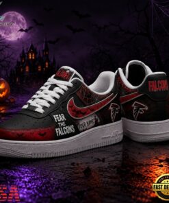 Atlanta Falcons NFL Fear The Team Halloween Air Force 1 Shoes Sneakers, NFL Fan AF1 Shoes Atlanta Falcons Nfl Fear The Team Halloween Air Force 1 Shoes Sneakers