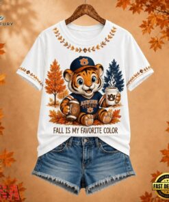 Auburn Tigers NCAA Fall Is My Favorite Color Football Unisex 3D Shirt, NCAA 3D Graphic Tee Auburn Tigers Ncaa Fall IS MY Favorite Color Football Unisex 3D Shirt