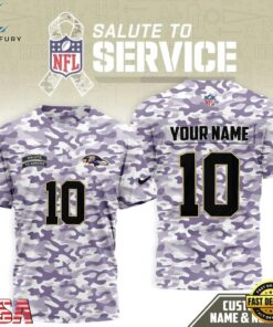 Baltimore Ravens 2026 NFL Salute to Service Camo New Design 3D Shirt, Sports Fans 3D Shirt Baltimore Ravens 2026 Nfl Salute TO Service Camo New Design 3D Shirt