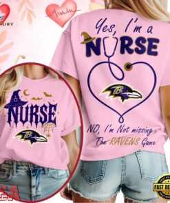 Baltimore Ravens NFL Night Shift Never Misses Game Day Halloween Nurse Unisex 3D Shirt, Sports Fans 3D Shirt Baltimore Ravens Nfl Night Shift Never Misses Game Day Halloween Nurse Unisex 3D Shirt