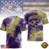 Baltimore Ravens NFL Sunday Legends Tie Dye 3D Shirt, Sports Fans 3D Shirt Baltimore Ravens Nfl Sunday Legends Tie Dye 3D Shirt