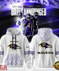 Baltimore Ravens Rivalries 2026 Limited Edition White Hoodie Shirt, Viral 3D Graphic Tee Baltimore Ravens Rivalries 2026 Limited Edition White Hoodie Shirt