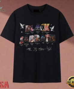Black Sabbath Album Art Collage Signatures Heavy Metal T Shirt, Music 2D Graphic Tee Black Sabbath Album Art Collage Signatures Heavy Metal T Shirt