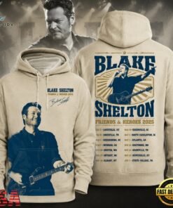 Blake Shelton Friends And Heroes 2025 Tour Hoodie, Trending Music 3D Tee Blake Shelton Friends And Heroes 2025 Tour Hoodie