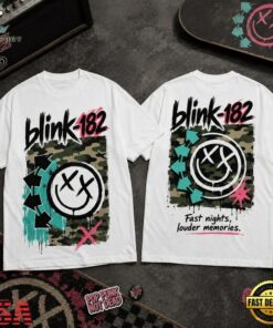 Blink 182 Camo Fast Nights Pop Punk 3D Shirt, Trending Music 3D Tee Blink 182 Camo Fast Nights Pop Punk 3D Shirt
