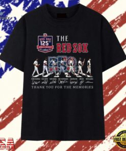 Boston Red Sox 125th Anniversary Abbey Road Legends Signatures T Shirt, Trendy 2D Print Shirt Boston Red Sox 125th Anniversary Abbey Road Legends Signatures T Shirt