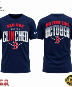 Boston Red Sox No Time Like October Postseason Clinched 2026 T Shirt, Viral 3D Graphic Tee Boston Red Sox NO Time Like October Postseason Clinched 2026 T Shirt