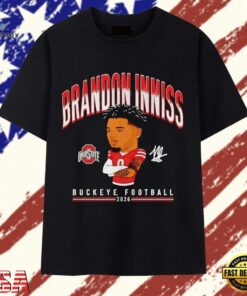 Brandon Inniss Ohio State Black Exclusive T Shirt, Trendy 2D Print Shirt Brandon Inniss Ohio State Black Exclusive T Shirt