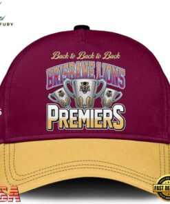 Brisbane Lions 2026 AFL Premiers Three Peat Limited Edition Cap, Fashion Baseball Cap Brisbane Lions 2026 Afl Premiers Three Peat Limited Edition Cap