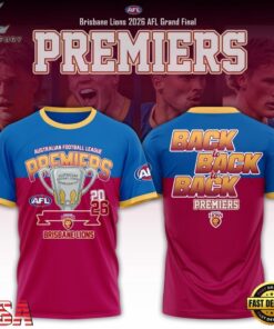 Brisbane Lions 2026 AFL Premiers Three Peat New Design 3D Shirt, Viral 3D Graphic Tee Brisbane Lions 2026 Afl Premiers Three Peat New Design 3D Shirt