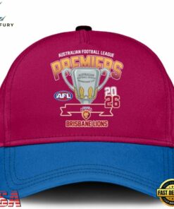 Brisbane Lions 2026 AFL Premiers Three Peat New Design Cap, Fashion Baseball Cap Brisbane Lions 2026 Afl Premiers Three Peat New Design Cap