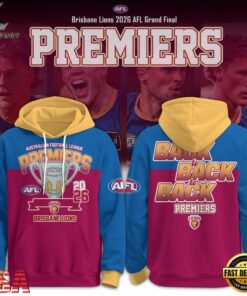 Brisbane Lions 2026 AFL Premiers Three Peat New Design Hoodie, Viral 3D Graphic Tee Brisbane Lions 2026 Afl Premiers Three Peat New Design Hoodie