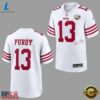 Brock Purdy San Francisco 49ers 80th Anniversary Signatures Print Football Jersey, Fashion Football Jersey Brock Purdy San Francisco 49ers 80th Anniversary Signatures Print Football Jersey