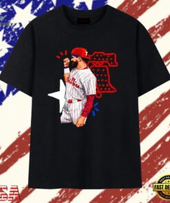 Bryce Harper Philadelphia Phillies MLB Baseball T Shirt, Trendy 2D Print Shirt Bryce Harper Philadelphia Phillies Mlb Baseball T Shirt