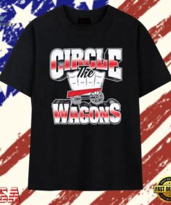 Buffalo Bills Circle The Wagons Graphic T Shirt, Trendy 2D Print Shirt Buffalo Bills Circle The Wagons Graphic T Shirt