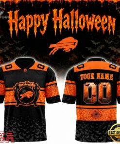 Buffalo Bills Happy Halloween 2026 Custom Football Jersey, Fashion Football Jersey Buffalo Bills Happy Halloween 2026 Custom Football Jersey