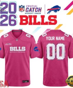 Buffalo Bills NFL Crucial Catch 2026 Pink Limited Edition Football Jersey, Fashion Football Jersey Buffalo Bills Nfl Crucial Catch 2026 Pink Limited Edition Football Jersey