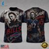 Buffalo Bills NFL Michael Myers Sunday Nightmares Horror Halloween 3D T Shirt, Sports Fans 3D Shirt Buffalo Bills Nfl Michael Myers Sunday Nightmares Horror Halloween 3D T Shirt