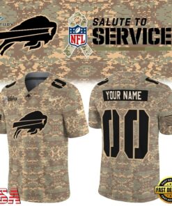 Buffalo Bills NFL Salute To Service 2026 Custom Name & Number New Football Jersey, Fashion Football Jersey Buffalo Bills Nfl Salute TO Service 2026 Custom Name Number New Football Jersey