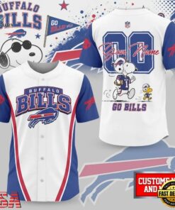 Buffalo Bills NFL Snoopy Ultimate Game Day Personalized Jersey Shirt, NFL Baseball Shirt Buffalo Bills Nfl Snoopy Ultimate Game Day Personalized Jersey Shirt