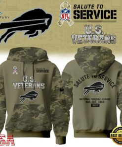 Buffalo Bills NFL US Veterans Salute To Service 2026 Hoodie Shirt, Sports Fans 3D Shirt Buffalo Bills Nfl US Veterans Salute TO Service 2026 Hoodie Shirt