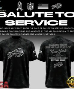 Buffalo Bills Salute to Service Camo 2026 Black T Shirt, Viral 3D Graphic Tee Buffalo Bills Salute TO Service Camo 2026 Black T Shirt