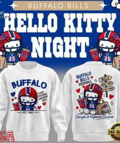 Buffalo Bills x Hello Kitty 2026 Limited Edition Sweatshirt, Viral 3D Graphic Tee Buffalo Bills X Hello Kitty 2026 Limited Edition Sweatshirt
