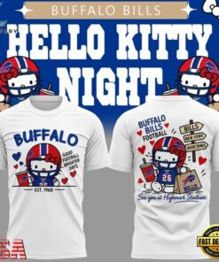 Buffalo Bills x Hello Kitty 2026 Limited Edition T Shirt, Viral 3D Graphic Tee Buffalo Bills X Hello Kitty 2026 Limited Edition T Shirt